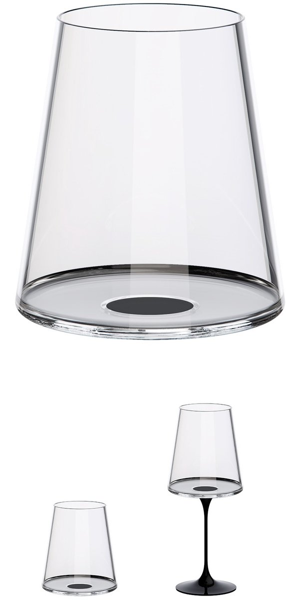 Trebonn SplitGlass - Tumbler / Rodewijnglas - 450ml - Set van 2 - Rood