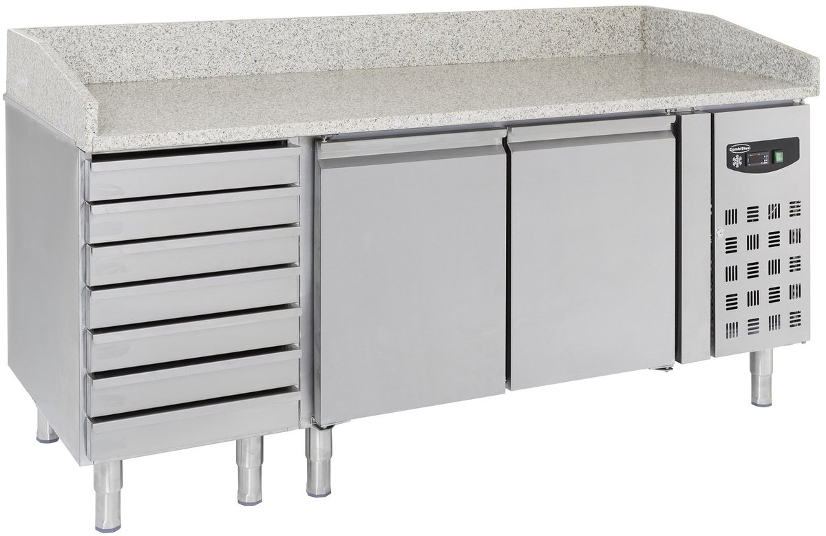 Pizzawerkbank 2 Drs 7 Laden - Combisteel