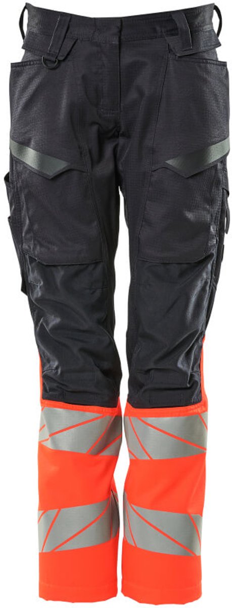 Mascot Accelerate Safe Broek met kniezakken 19678-236 - donkermarine/hi-vis rood - C54 - 82