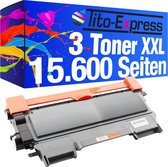 PlatinumSerie 3x toner Super-XL cartridge alternatief voor Brother TN-2220