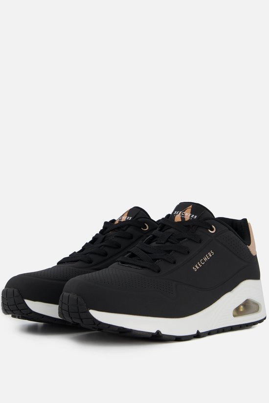 Skechers Uno - Gouden Air - Dames Sneakers - Zwart