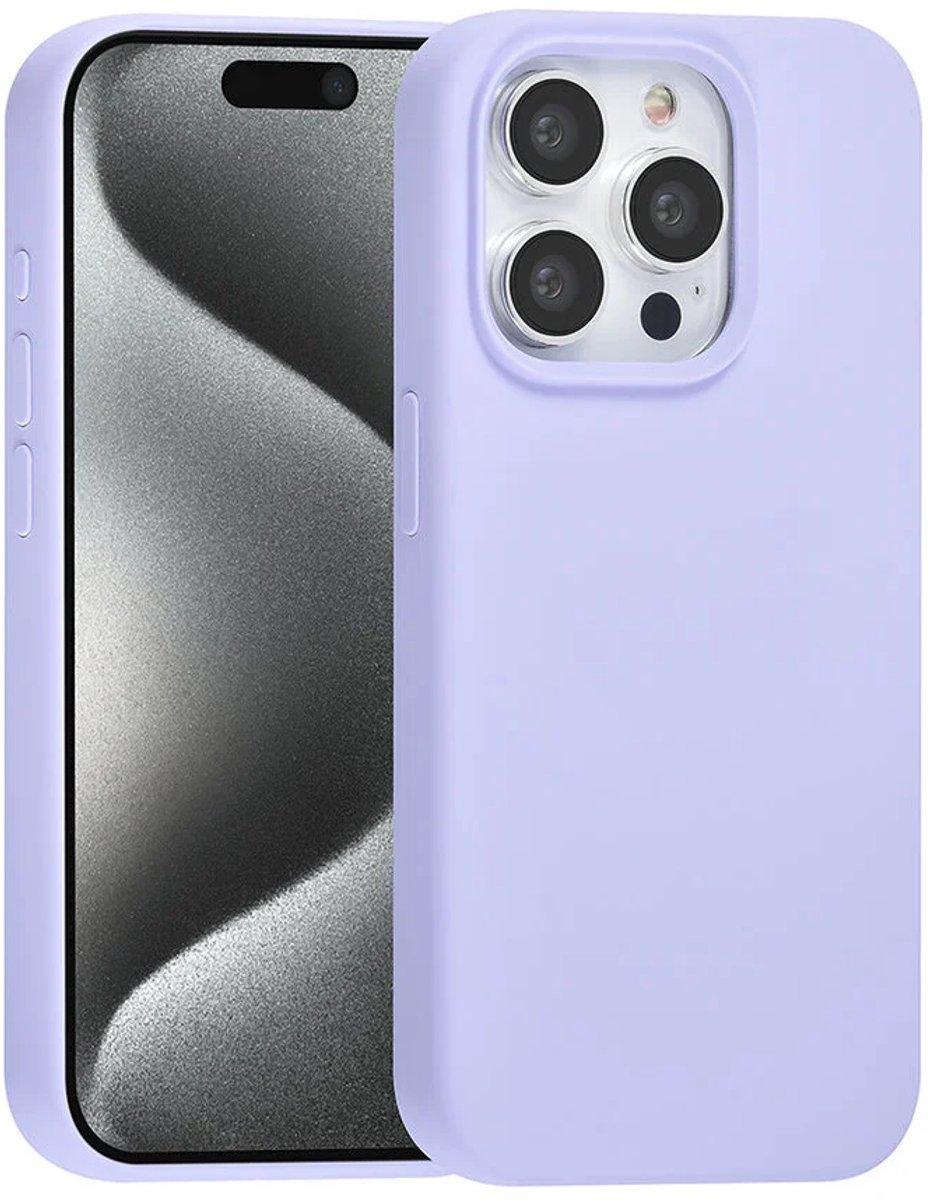 TUNIQ telefoonhoesje voor Apple iPhone 15 Pro - Siliconen backcover - Paars