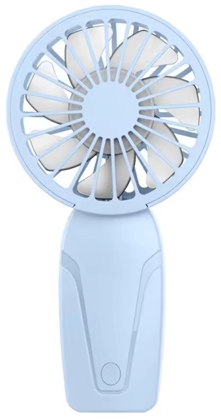 Mini Handventilator USB-C Oplaadbaar Draagbaar Lichtgewicht 3 Snelheden Stil Blauw 4-8 uur batterij