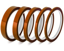 WiseGoods Premium ESD Hittebestendige Polyimide Tape 10MM X 30M - Tot 280°C - Elektronica Reparatie - Voor Electronica - Plakband
