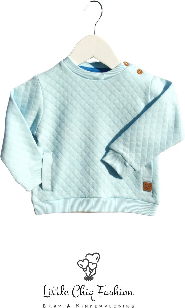 Little Chiq Baby Sweater wafelstof blauw