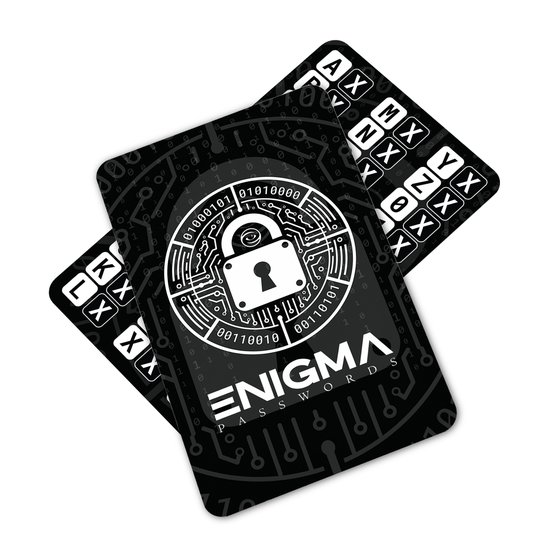 Enigma Passwords PVC Series – Wachtwoorden Password coderingstool – Creditcard formaat – Gepersonaliseerd
