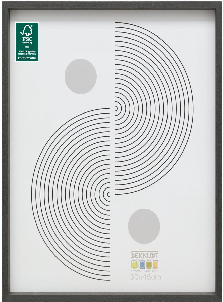 Deknudt Frames fotolijst - zwartgrijs - strak - hout - FSC Mix - 30x45