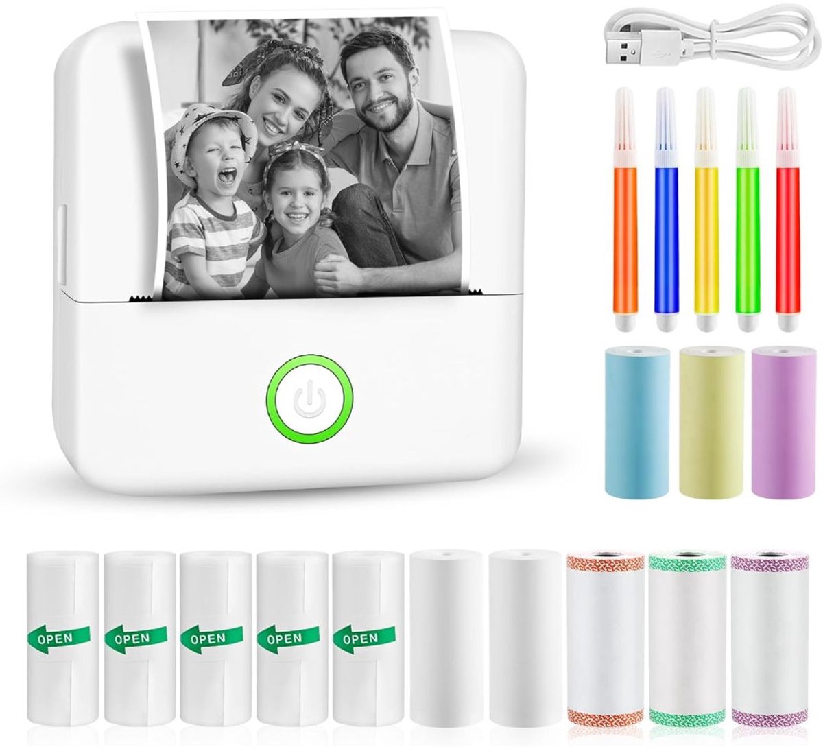 Mini Printer - Pocket Fotoprinter - Thermische - Draadloos voor Mobiel