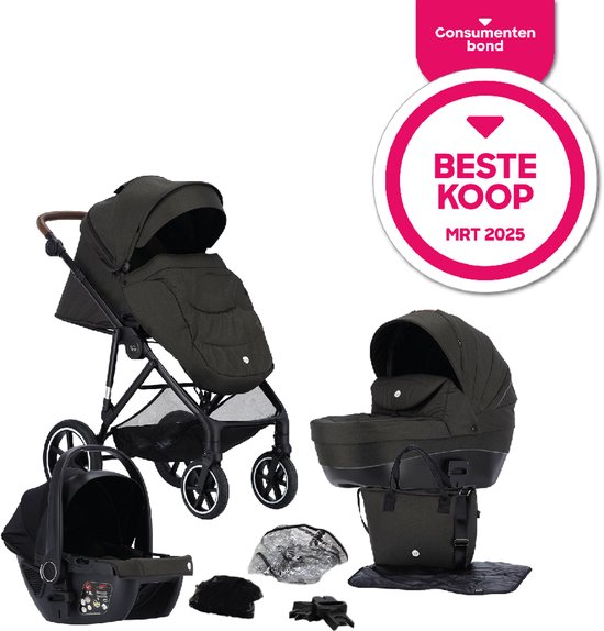 Puck Carl Kinderwagen 3-in-1 - Donkergroen - Puck - €449,00