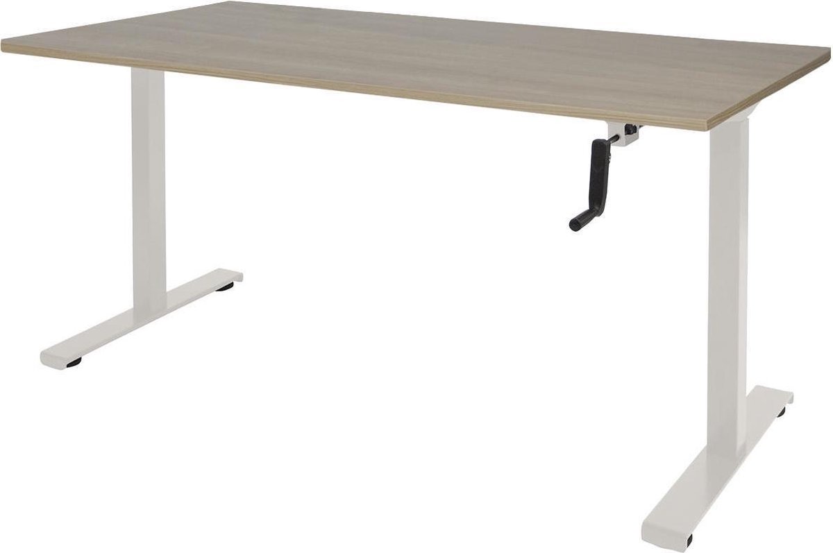 Zit Sta bureau - Slinger 180x90 robson - wit frame