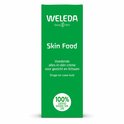 WELEDA Skin Food doos, groen met witte dop. "Voedende alles-in-één crème voor gezicht en lichaam. Droge en ruwe huid."