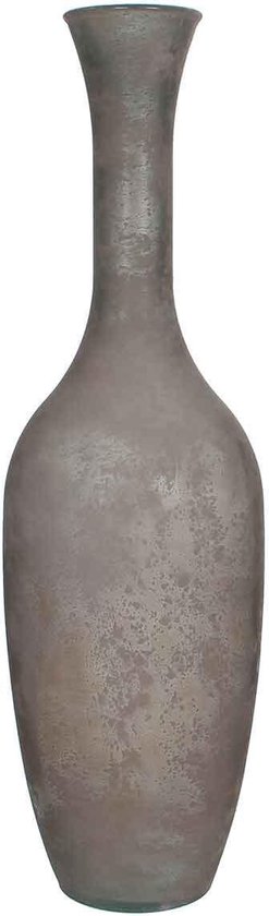 Mica Decorations olivier vaas glas grijs maat: 100 x 30cm - GRIJS | bol.com