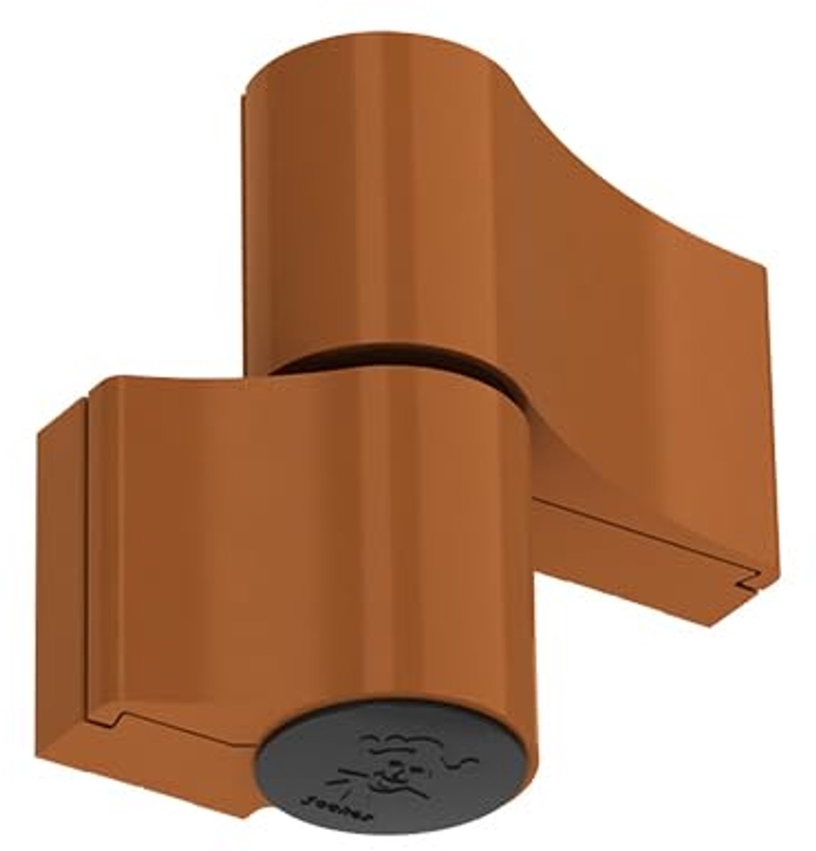 NAJDER Aluminium deurscharnier - Jocker type - Schroefscharnier - Dubbel scharnier - Scharnier - voor deuren - 1 stuk - Montageafstand 67mm - Eik goud RAL 8003