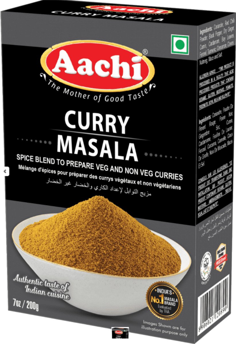 Aachi - Kruidenmix voor Curry's - Curry Masala - 3x 100 g