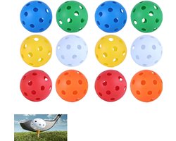 12 golf oefenballen, holle contact golfballen, 26 holes indoor oefenballen, geschikt voor swingtraining, driving range, thuis 4,2 cm (meerkleurig)