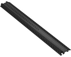 Kabelbrug 1 Kanaals - TPR Kabelgoot - Laadvermogen 907Kg - 100x13x2cm - Zwart