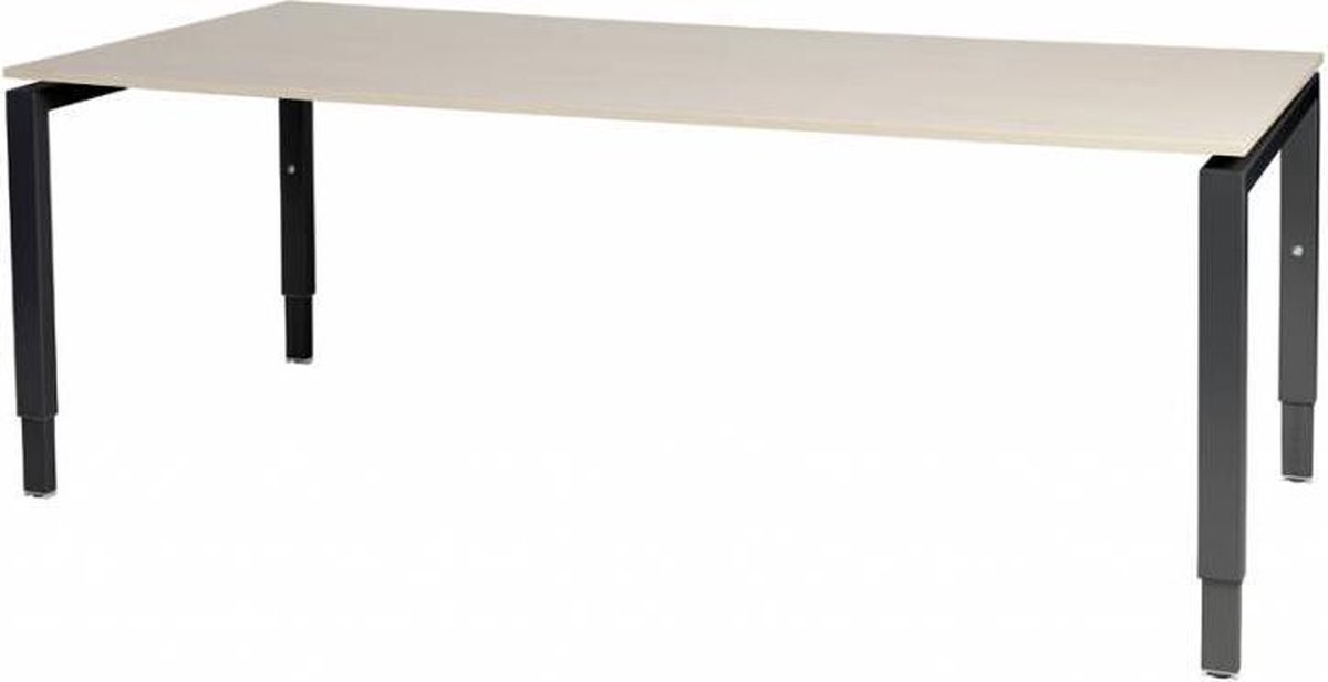 Schaffenburg Verstelbaar Bureau - Domino 200x90 robson - zwart frame