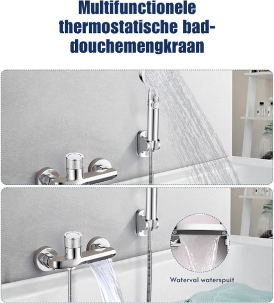 Mueller Click afbouwdeel douchethermostaat 3-wegs zwart mat