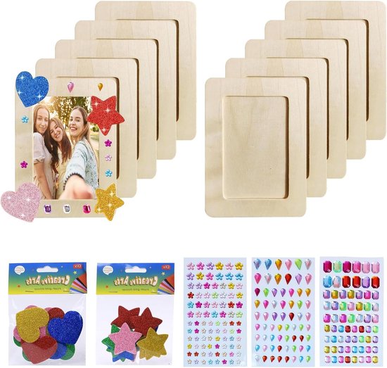 30 Stuks Papieren Fotolijsten, Kleurrijke Fotolijsten Van Karton Met Mini-houten Klemmen En Henneptouw, Doe-het-zelf Fotolijst, Kartonnen Set Voor Thuis School Kantoor Wandfeest Decoratie