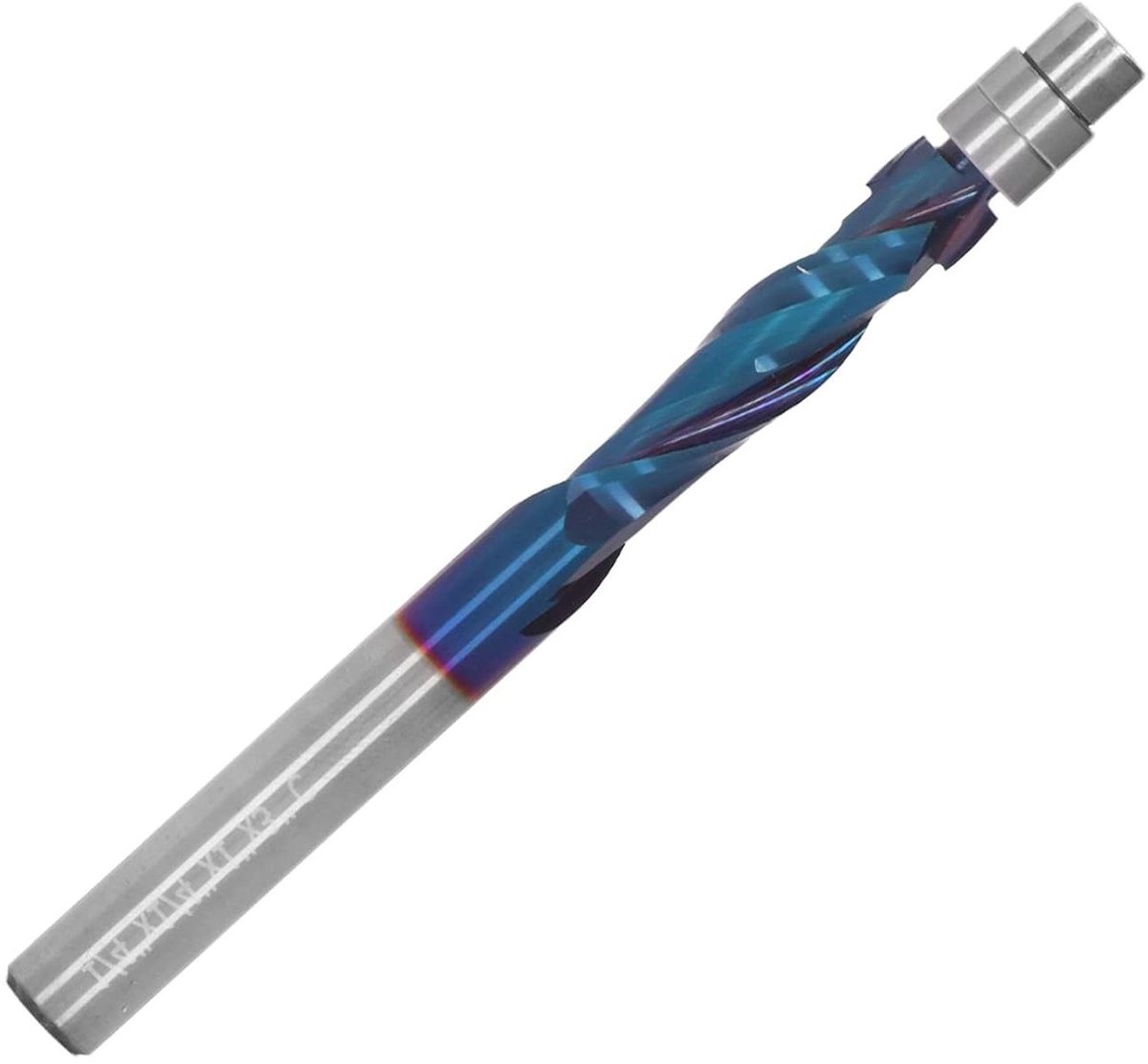 Flush Trim Bit 1/4 Shank Spiraalvormige Router Bits met Bovenste Bearing voor Hout Trimmen - Carbide