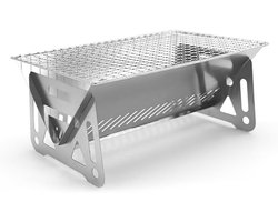 Campingkachels, backpackkachels, mini draagbare houtskoolgrill, roestvrijstalen houtkachel, tafelvuurplaats voor kamperen, picknicken, barbecueën, backpacken, wandelen, koken, kampvuur, terras, buiten