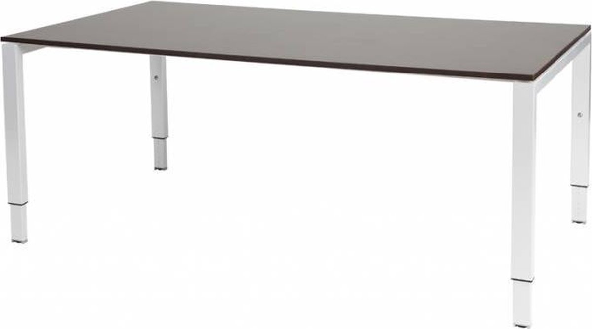 Vergadertafel Domino - 180x100 logan - wit frame
