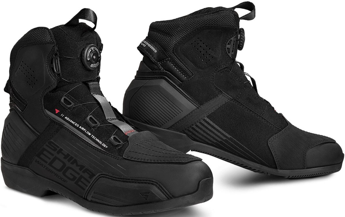 SHIMA Edge Waterproof Zwart Motorschoenen - Laars