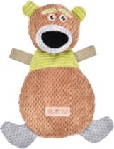 Een leuke beer als knuffel met twee verschillende piepjes