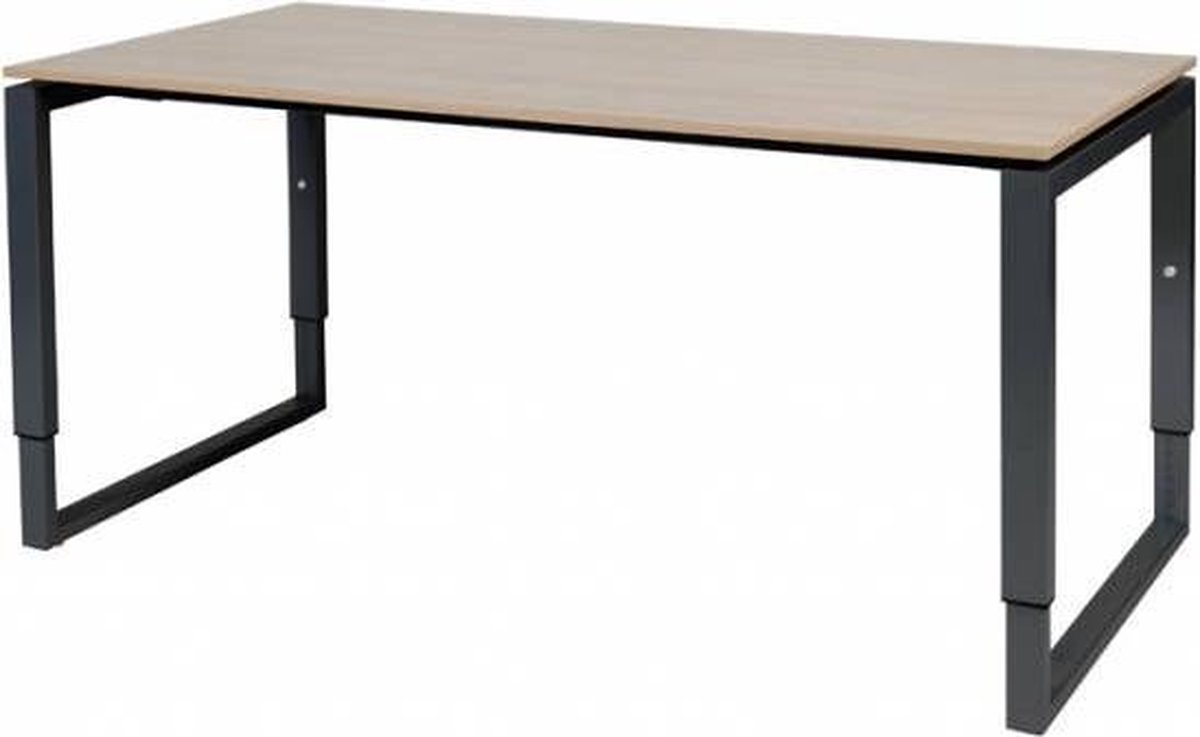 Schaffenburg Verstelbaar Bureau - Plus 160x80 Havana Kersen - zwart frame Zwart (RAL9005)/Havanna