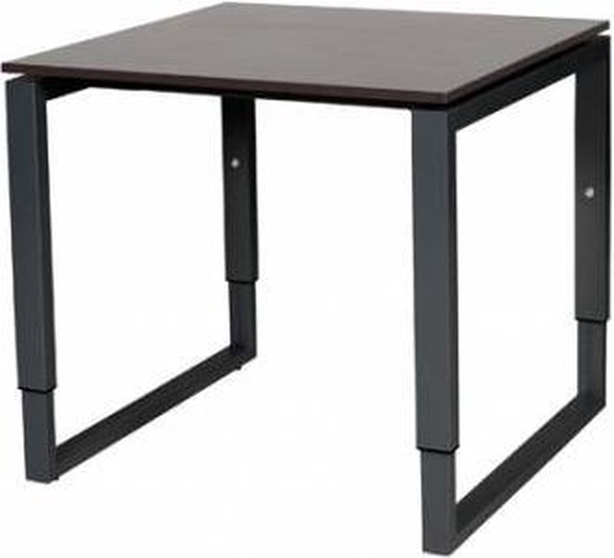 Schaffenburg Verstelbaar Bureau - Plus 80x80 logan - zwart frame Zwart (RAL9005)/Logan eiken
