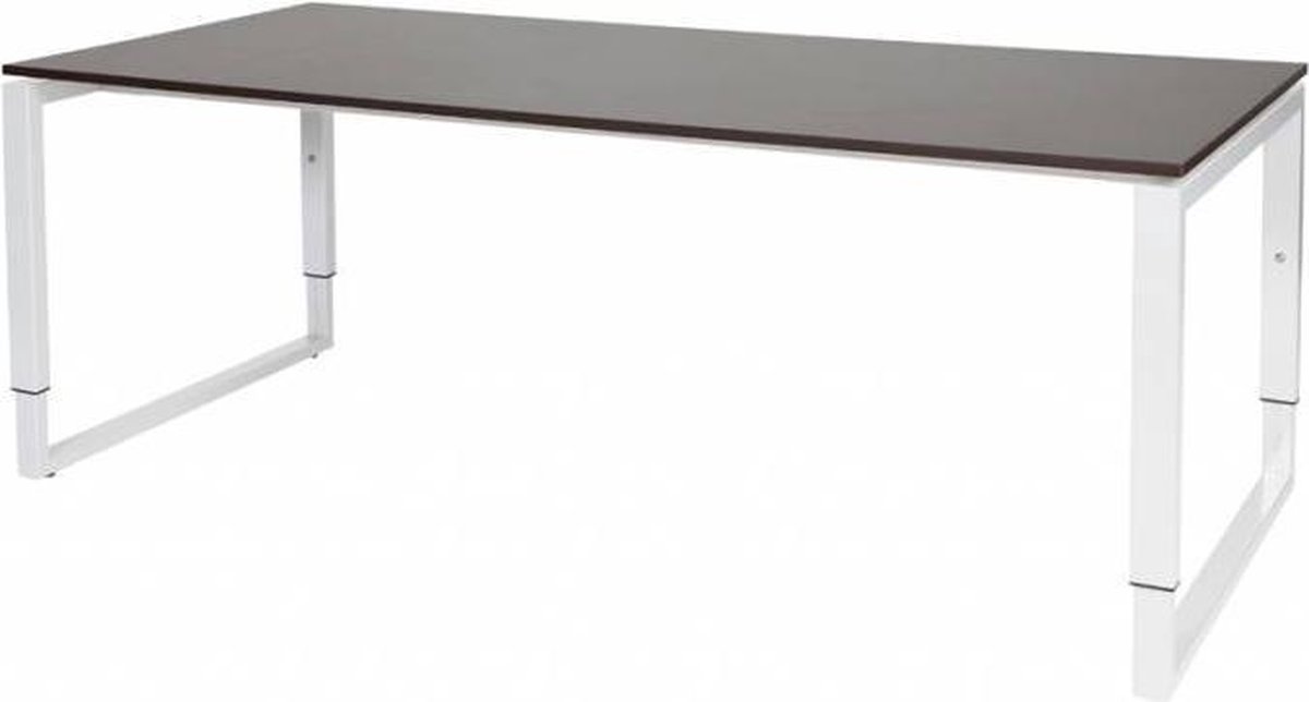 Verstelbaar Bureau - Domino Plus 200x90 logan - wit frame