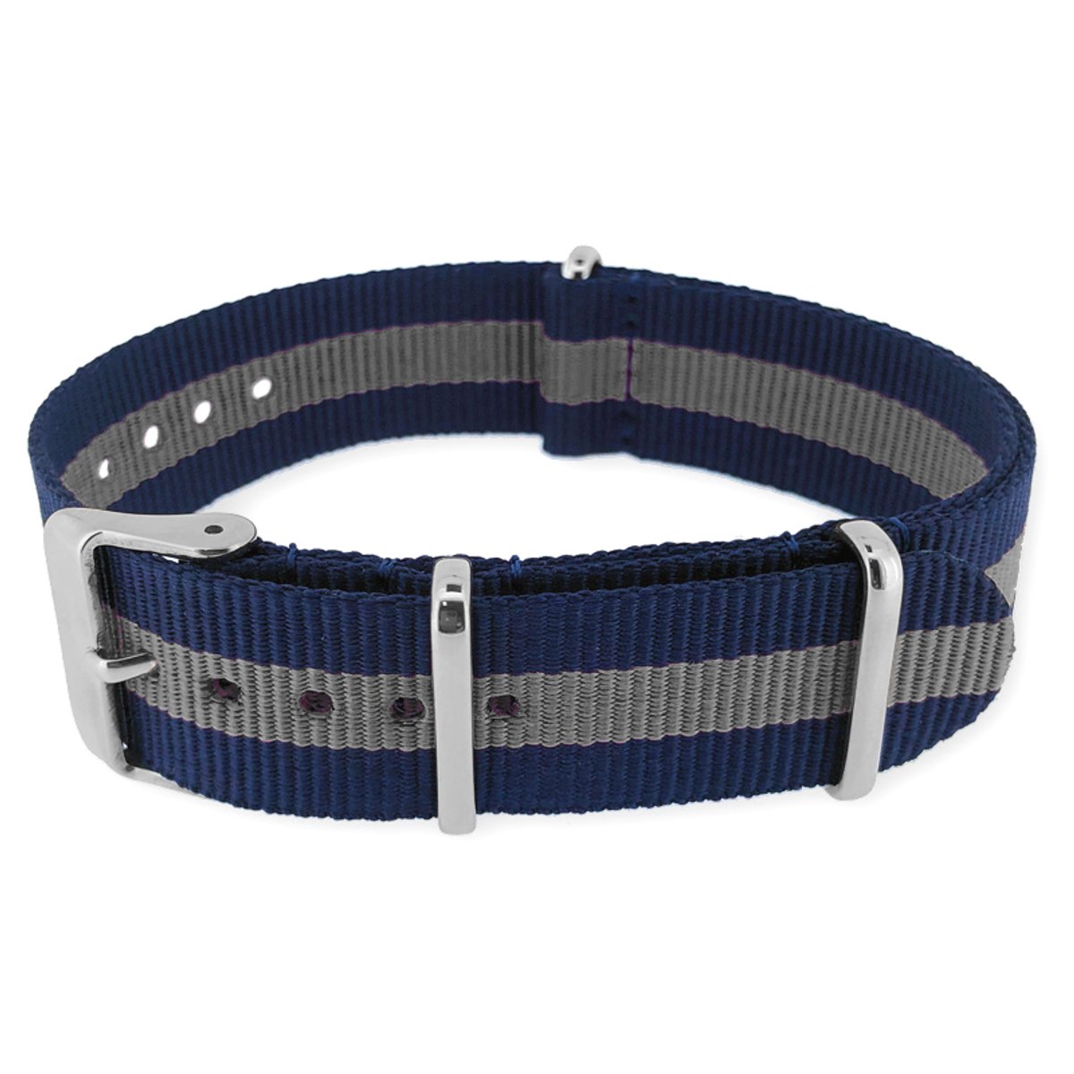 NATO Horlogeband G10 Military Nylon Strap - Original NATOS.com® - Regimental Marineblauw Grijs 22mm
