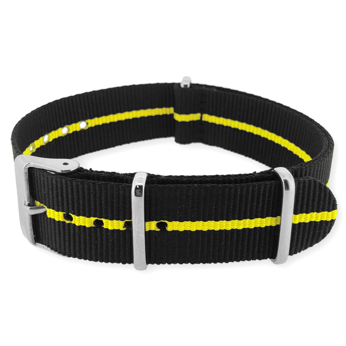 NATO Horlogeband G10 Military Nylon Strap - Skunk Geel 22mm