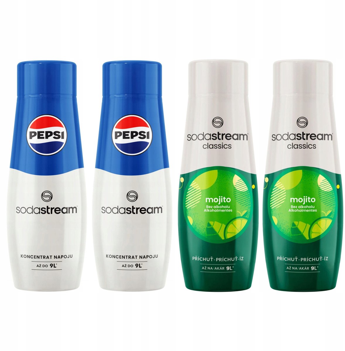 Sodastream Set - Pepsi en Mojito Syrup - 4 Flessen - 440ml