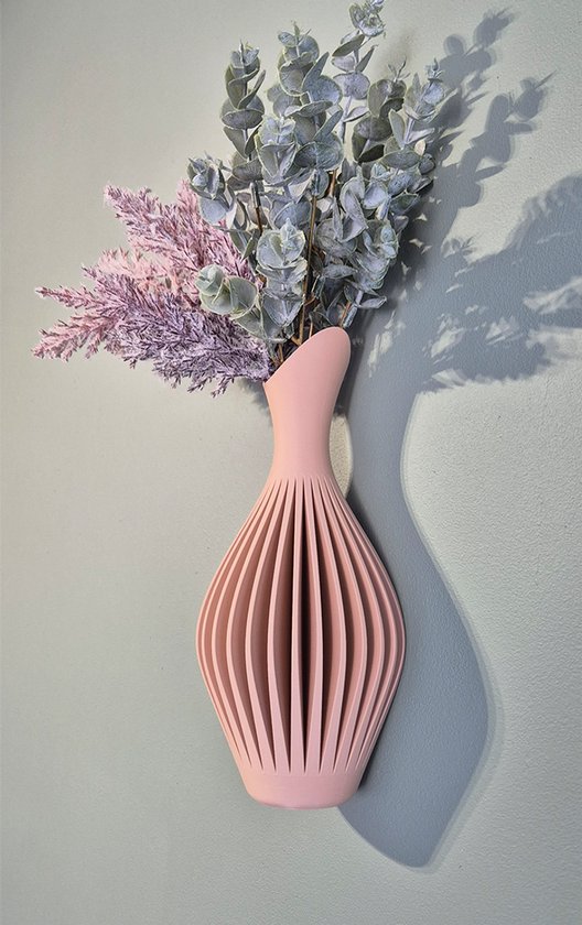 UOCAI 3 stuks houten wandvazen, moderne wandvazen voor planten binnen, wandvaas, houten vaas, woondecoratie, 2,5 x 5,6 x 29,5 cm binnenmaat, wandplantenbakken voor gedroogde bloemen en groene planten