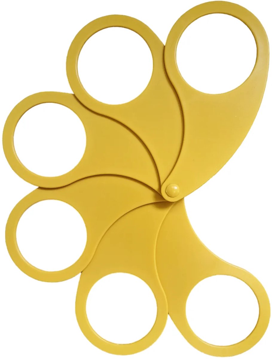 Bierwaaier bekerhouder 6 bekers geel - Bekerhouder festival - Carnaval - Cupkeeper - Cupholder - Bierhouder - Draagtray - Bierwaaier - 6 bekers