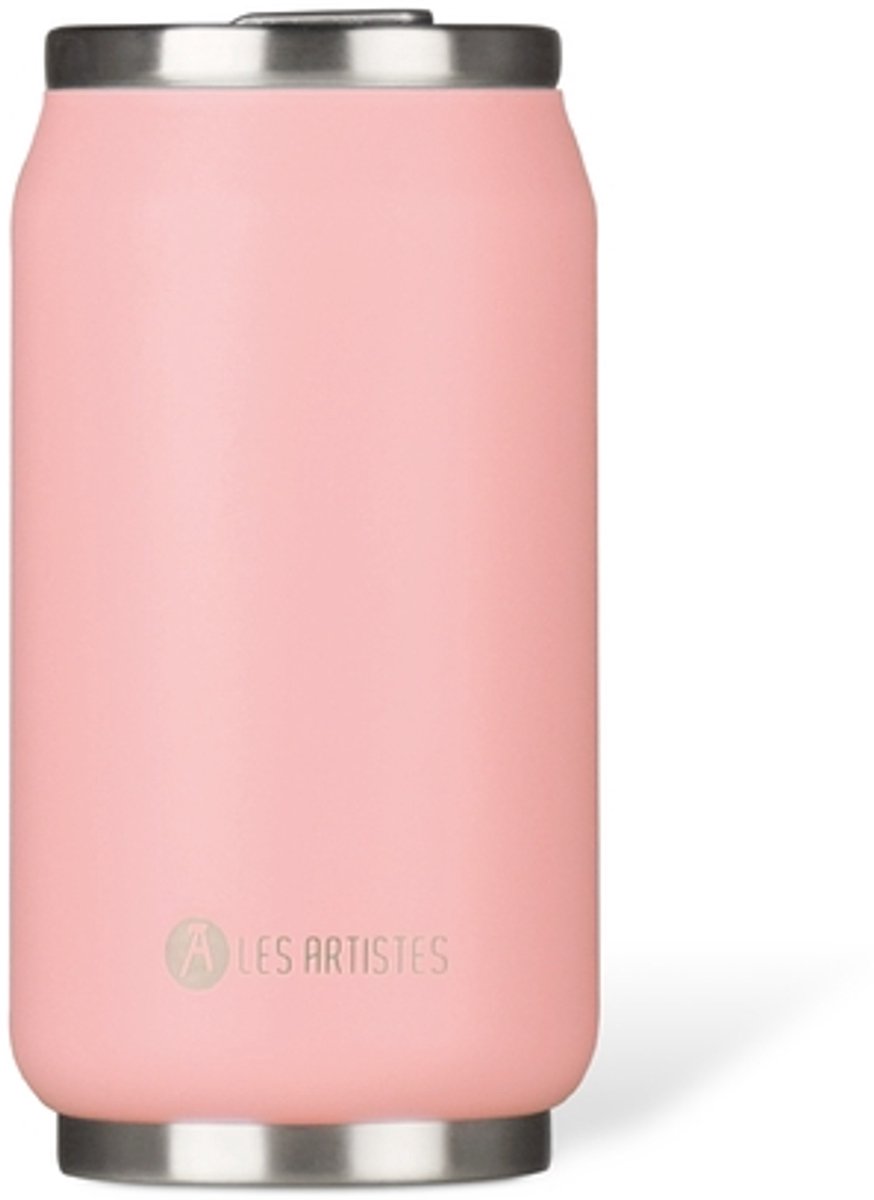 Les Artistes Paris Thermosbeker blik 280ml - met geïntegreerd rietje - Pink - LP-A4325