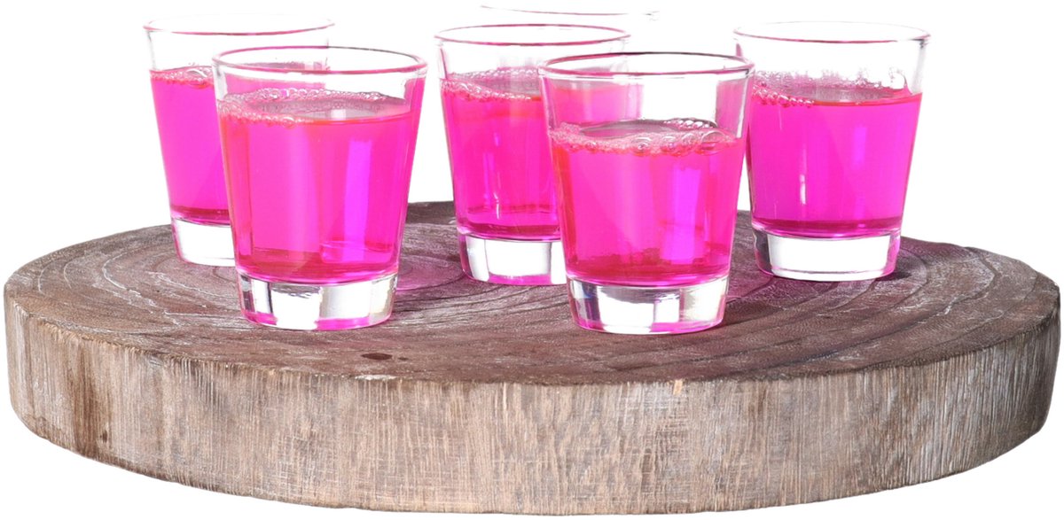 Alessandro Shotglaasjes Damasco - 6x stuks - glas - 60 ml - borrelglazen - likeurglazen