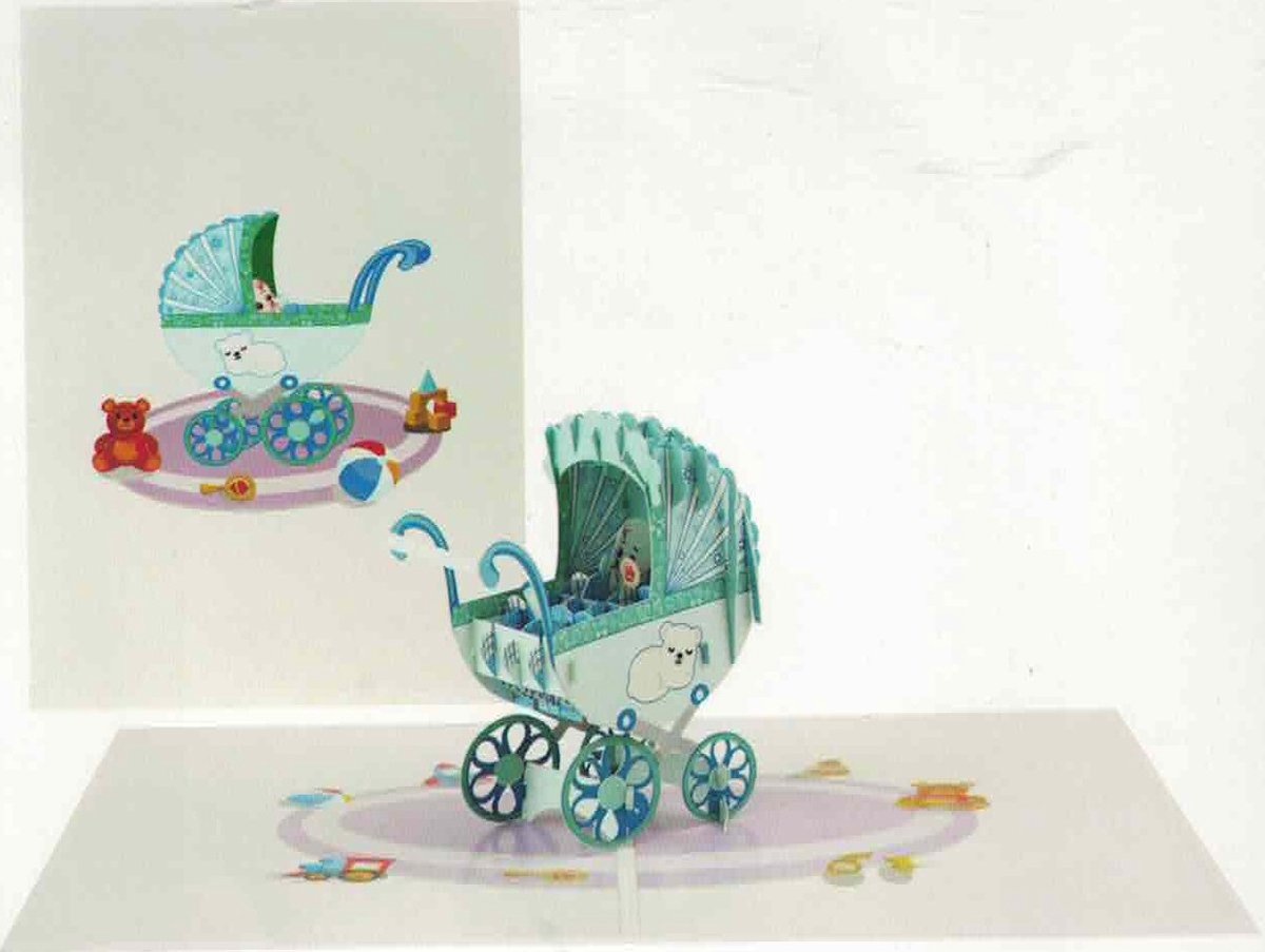 Pop up wenskaart - pop out wenskaart - felicitatie - wenskaart - geboorte zoon - geboorte jongen - blanco - new born