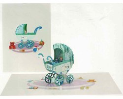 Pop up wenskaart - pop out wenskaart - felicitatie - wenskaart - geboorte zoon - geboorte jongen - blanco - new born