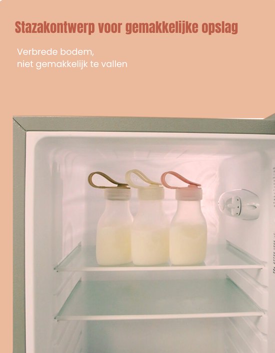 Mommy&Co - 2 Stuks - Siliconen Moedermelk Bewaarzakjes - BPA vrij - Lek vrij - Babyvoeding - Borstvoeding - Herbruikbaar - Bewaarbakjes - Steriliseerbaar - 240ml van Mommy&Co — afbeelding 4