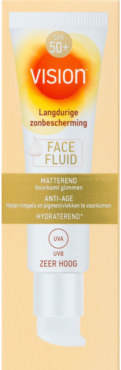 Goedkoopste 2x Vision Zonnebrand Face Fluid SPF 50 50 ml