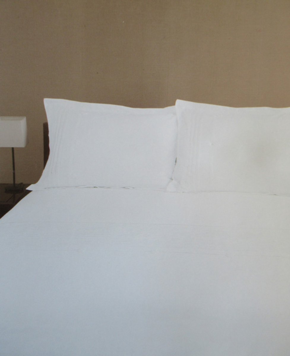 Yellow Dekbedovertrek Pavlos - Eenpersoons - 140x200/220 cm - White