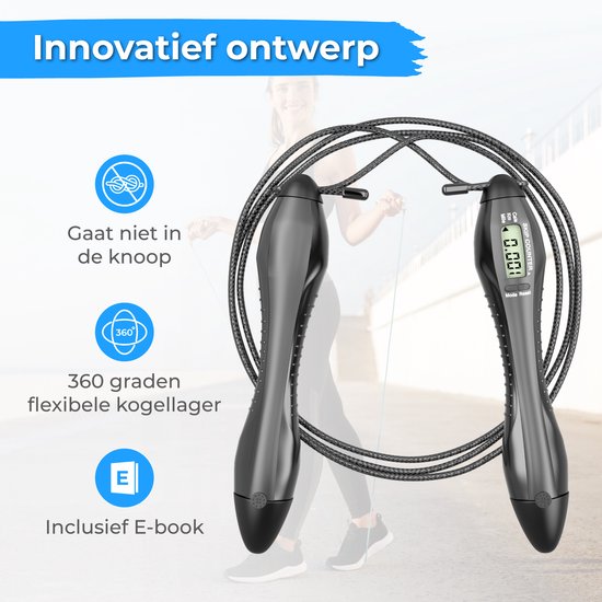 Nuvance - Professioneel Sport Springtouw met Teller - Verstelbaar - Volwassenen en Kinderen - Jump Rope - Speedrope