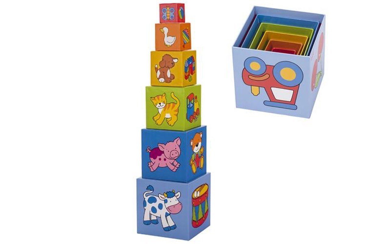 Stapeltoren: DIEREN, 6 blokken, 2+