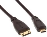 Micro HDMI (m) - Mini HDMI (m) kabel - versie 1.4 (4K 30Hz) - 1 meter
