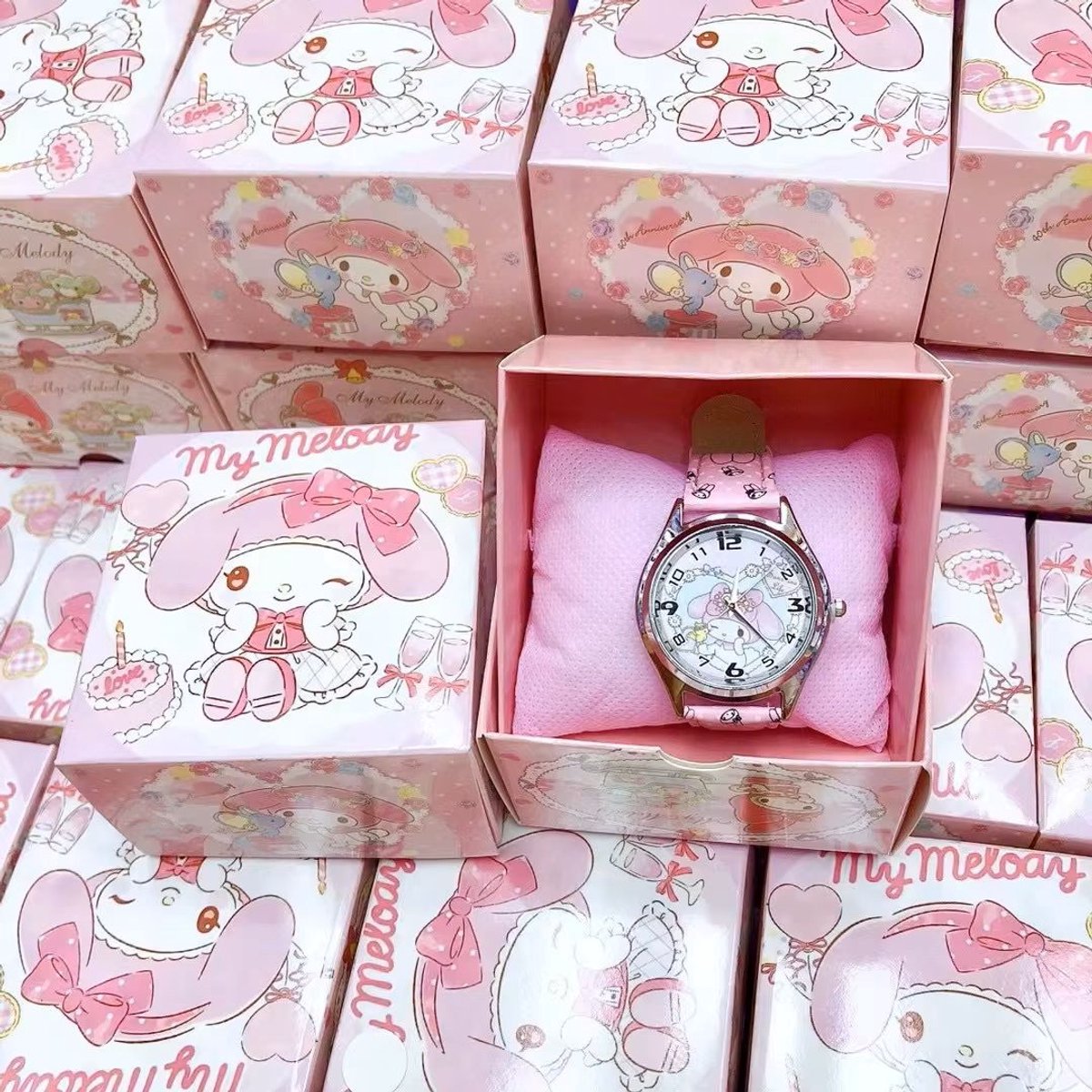 Kinderhorloge My Melody - Horloge - Kawaii - Schattig Ontwerp - My Melody - Cadeautip - Met Geschenkdoosje - Dames Meisjes