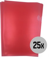 DULA - L-mappen - Insteekmappen - A4 - Rood - Nerf - 25 stuks - L-Map