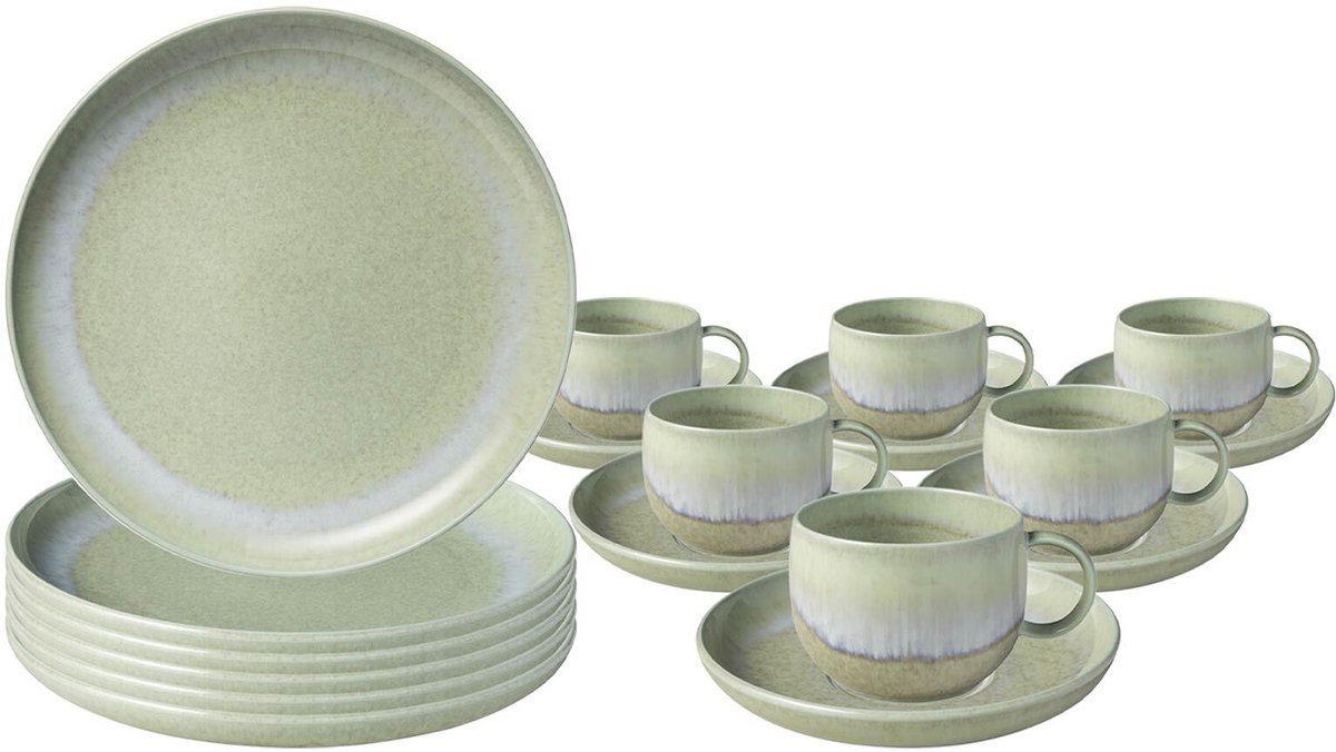 Kaffeeservice Perlemor Alga Set van 18