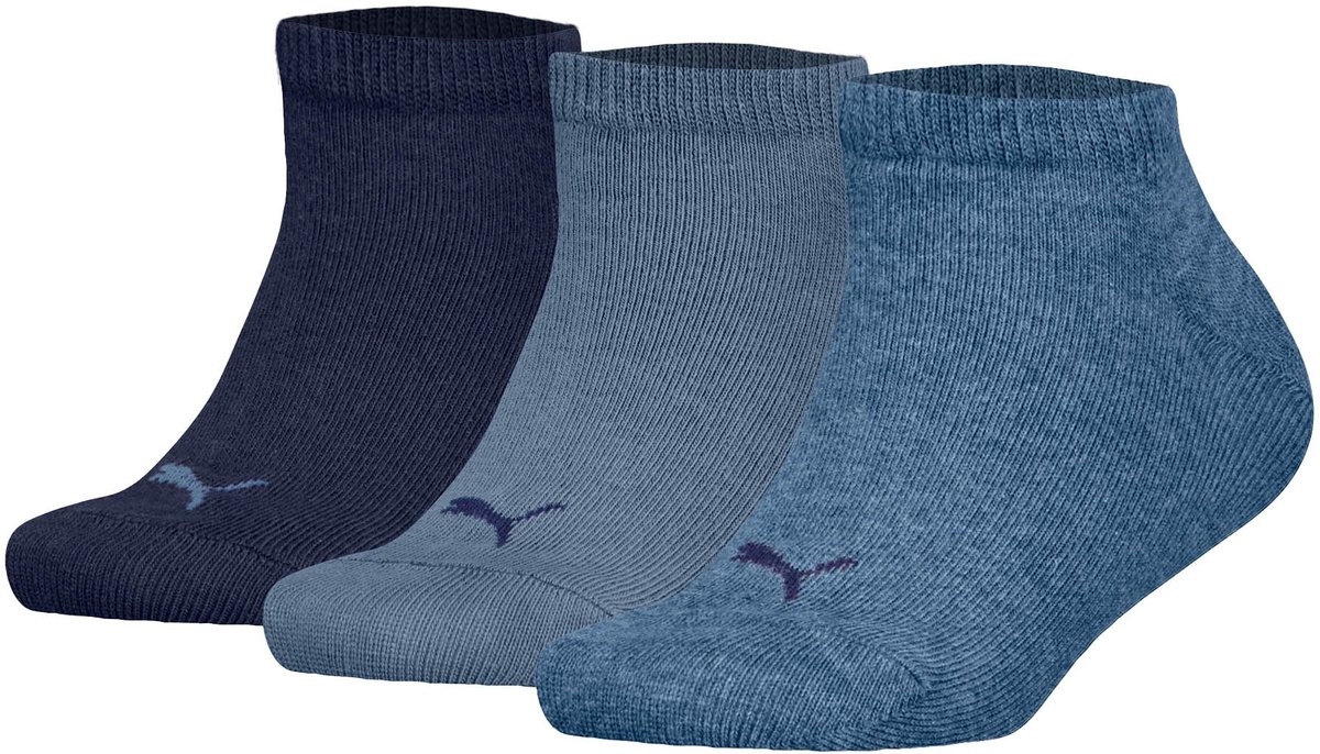 PUMA kids 3P sneakersokken plain Blauw